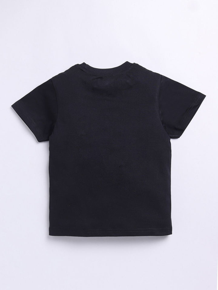 Happy Faces Boys Pure Cotton Typography Printed T-shirt