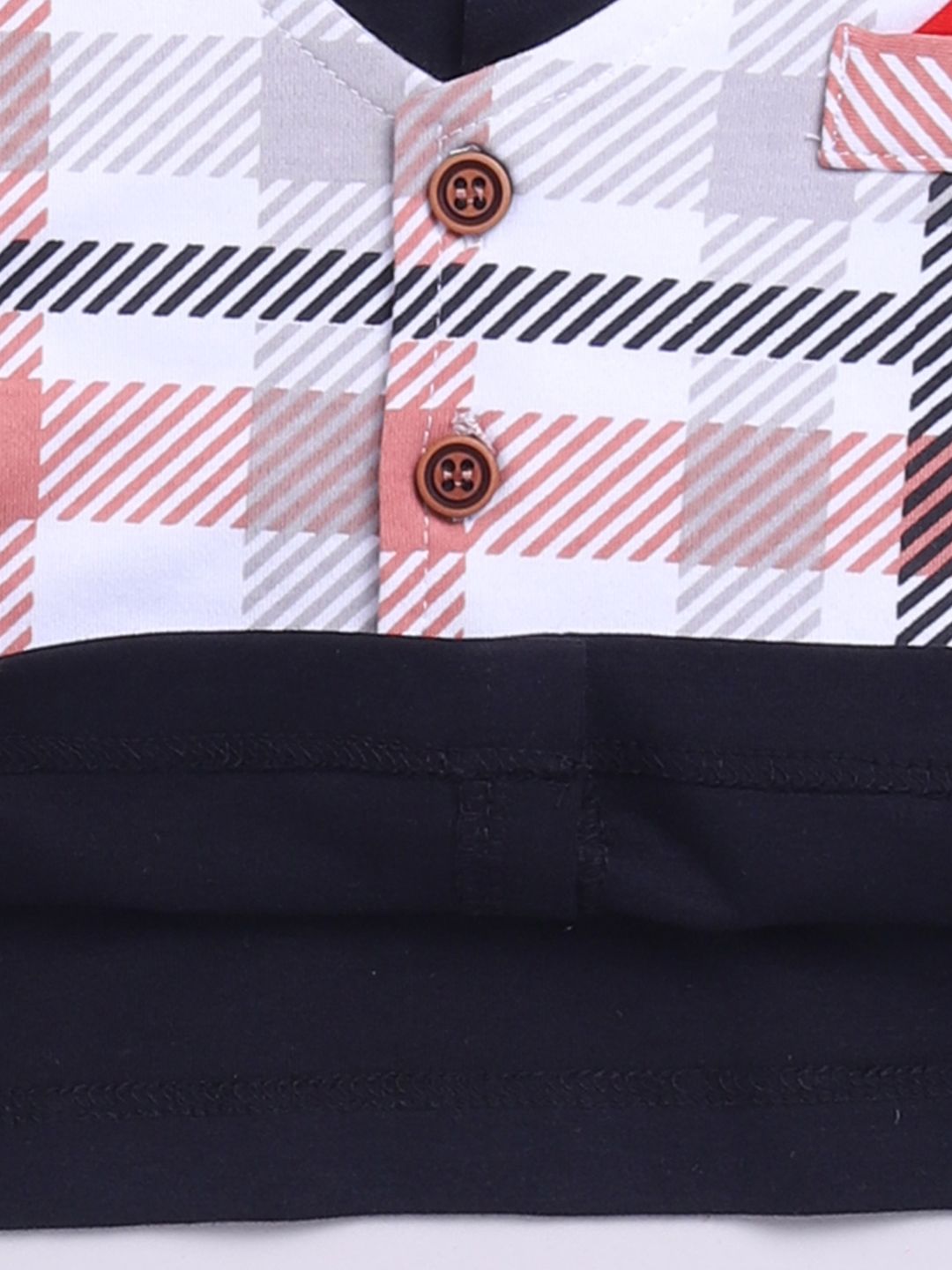 Moms Love Infant Boys Checked Pure Cotton Clothing Set