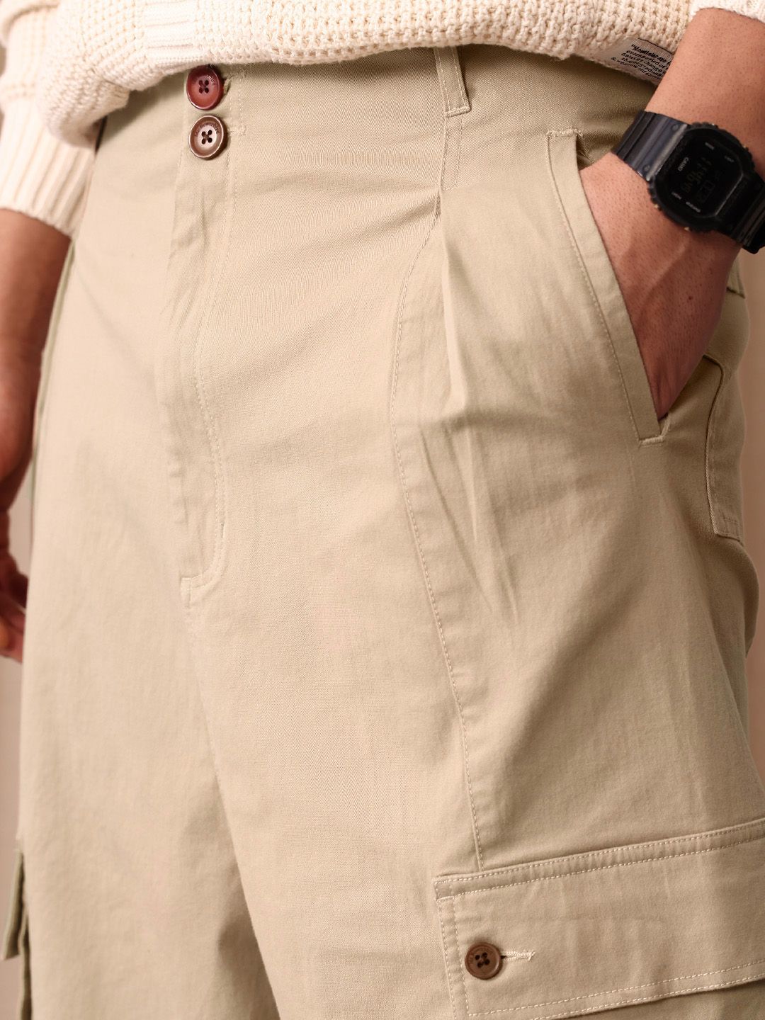 Mr Bowerbird Men Oversized Fit Pleated Trousers