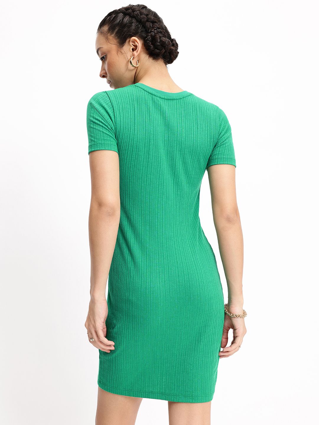 DressBerry Ecstatic Emerald Cut-out Bodycon Dress