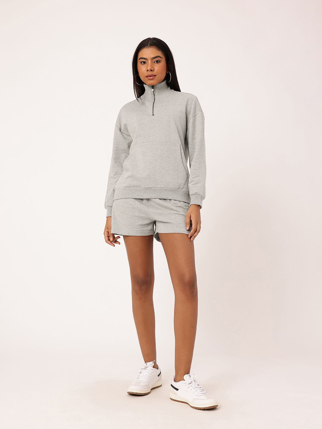 Kook N Keech Street Savvy Printed Relaxed Sweatshirt With Shorts Co-Ords Set