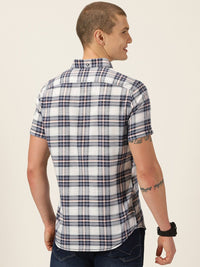 Thomas Scott Tartan Checked Smart Slim Fit Opaque Pure Cotton Casual Shirt