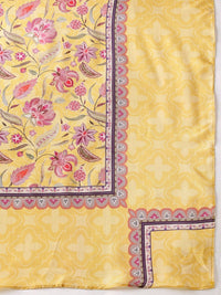 Anouk Women Floral Printed Regular Kurta with Trousers & Dupatta with Lace Detail
