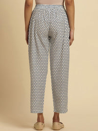 W Women Geometric Printed Cropped Cotton Ethnic Trouser