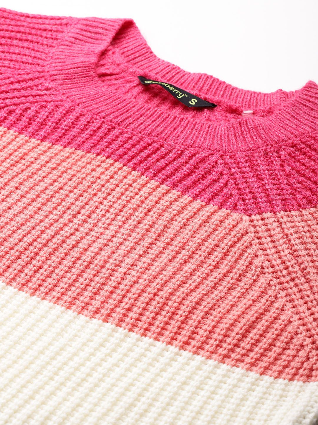 DressBerry Colourblocked Round Neck Pullover