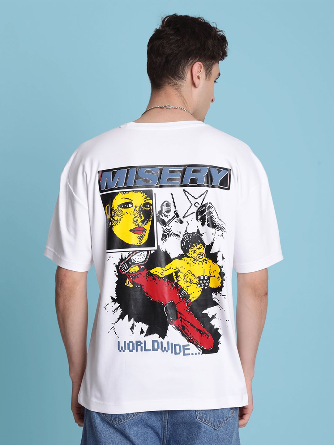 Bene Kleed Men Printed Drop-Shoulder Sleeves T-shirt