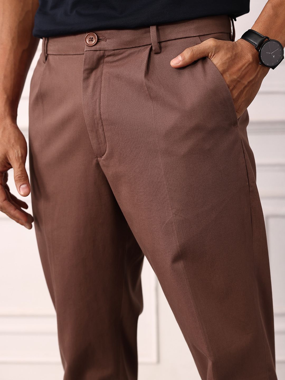 Mr Bowerbird Men Industry Mid-Rise Liberal Fit Chinos
