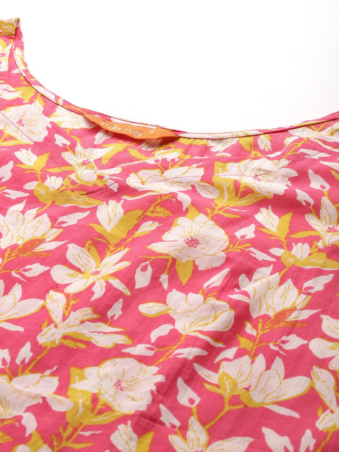 Indo Era Women Floral Printed Pure Cotton Kurta