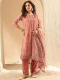 Indo Era Women Embroidered Kurta with Trousers & Dupatta