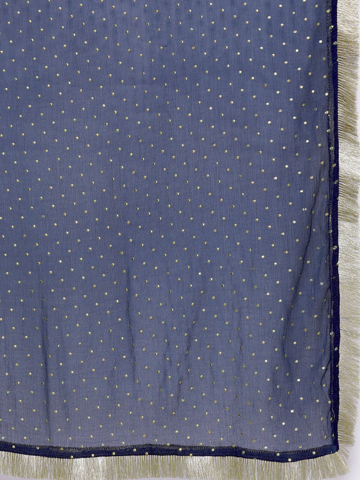 Varanga Women Floral Embroidered Regular Sequinned Kurta with Trousers & With Dupatta