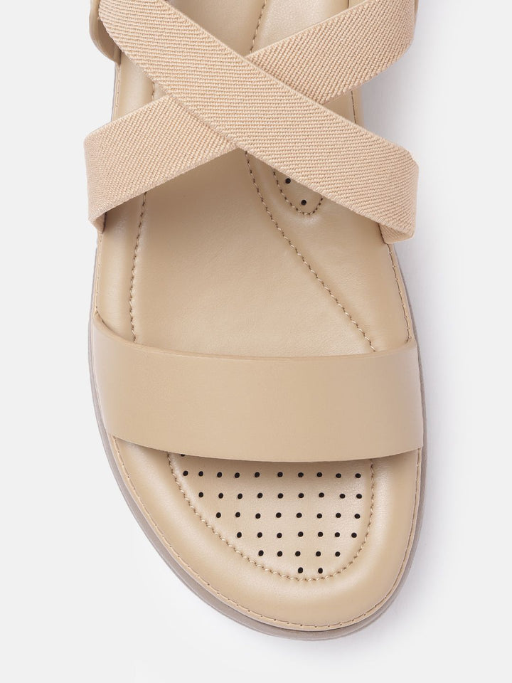 DressBerry Beige Comfort Heels