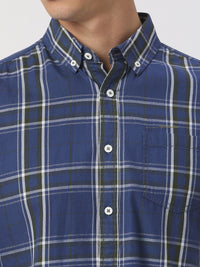 Being Human Men Slim Fit Button-Down Collar Opaque Checked Casual Shirt