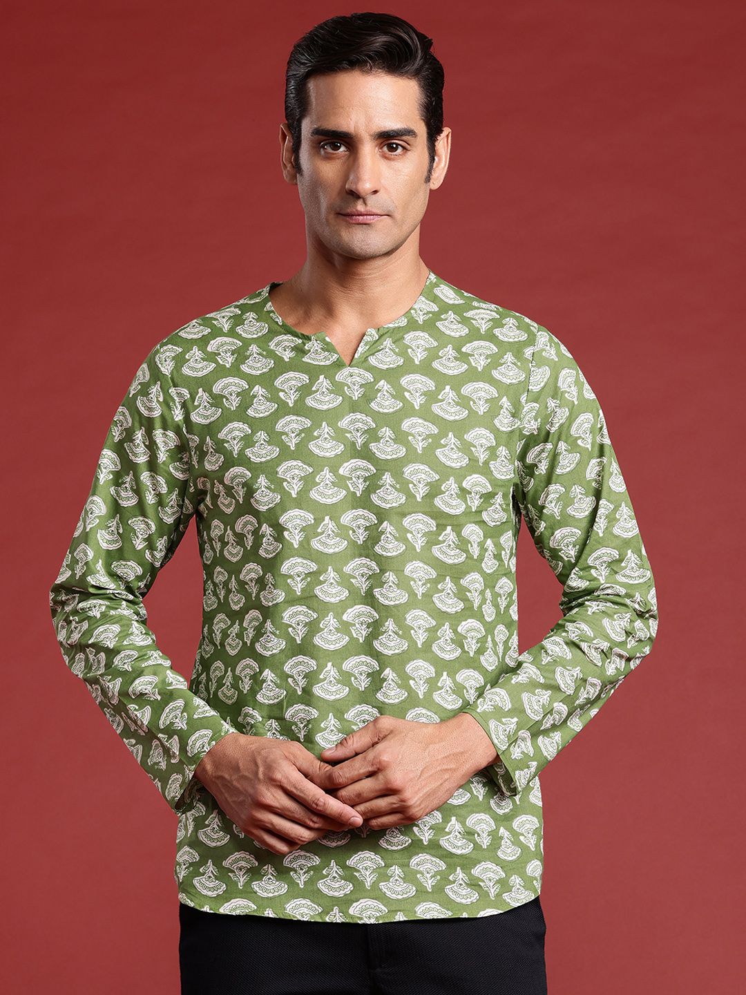 Anouk Ethnic Motifs Print Pure Cotton Kurta