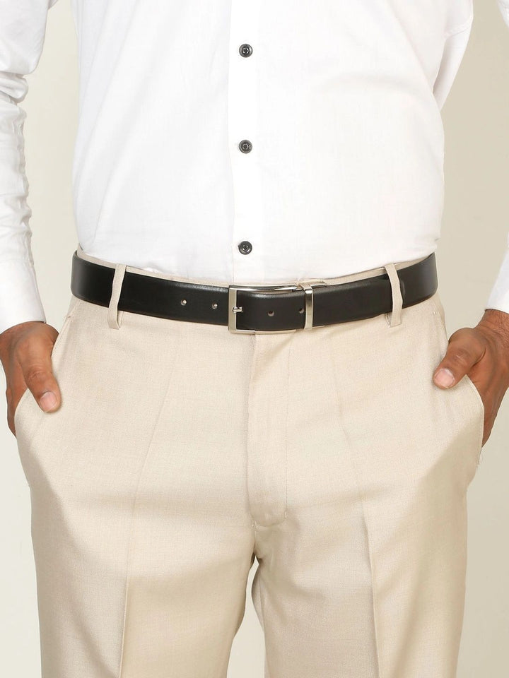 Teakwood Leathers Men Leather Reversible Formal Belt