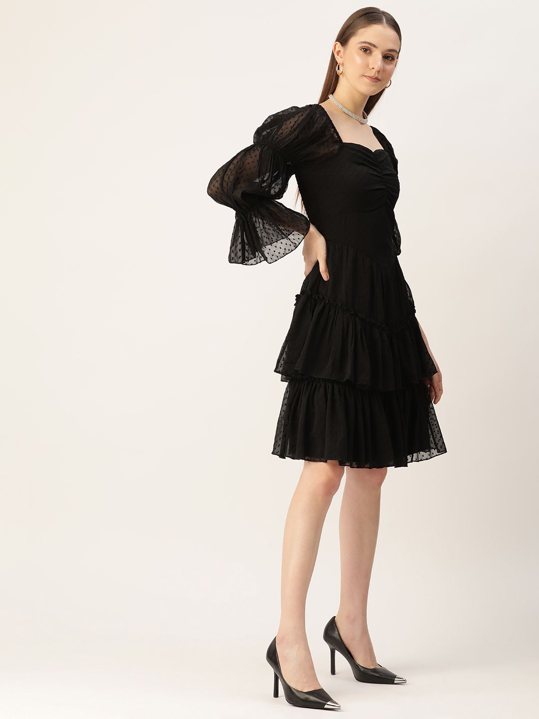 Antheaa Chiffon A-Line Dress