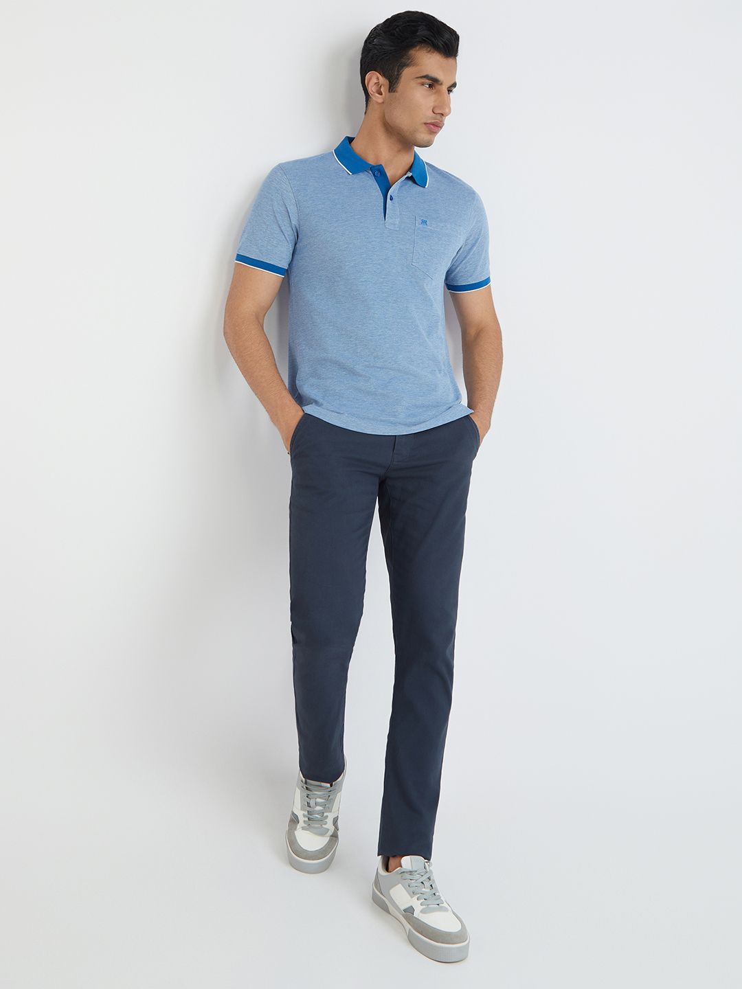 Raymond Pure Cotton Modern Fit Polo Collar T-shirt