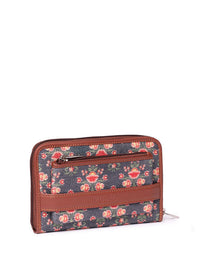 ZOUK Women Mughal Garden Floral Printed Classic Zip Around Wallet