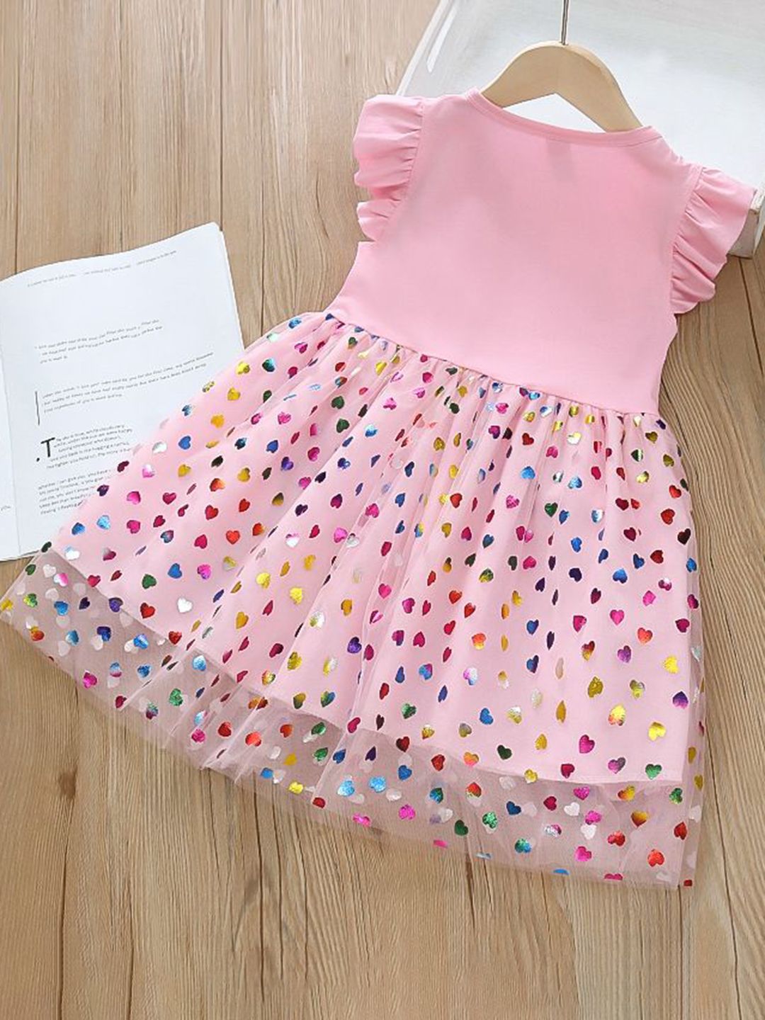 YK Girls Conversational Printed Fit & Flare Dress