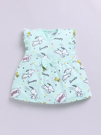 Happy Faces Infant Girls Snoopy Printed Pure Cotton A-Line Dress
