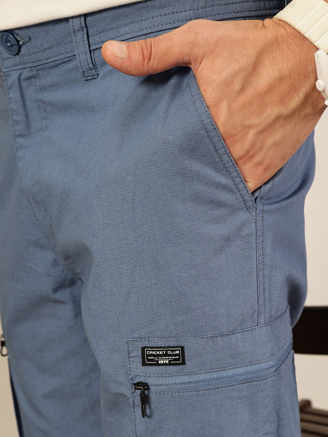 Thomas Scott Men Smart Cricket Club Collection Easy Wash Cargo Trousers