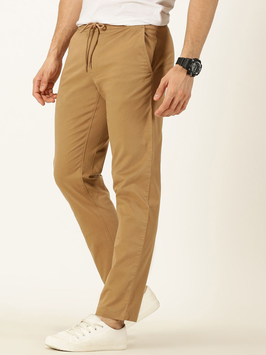 Thomas Scott Men Smart Mid Rise Cotton Chinos Trousers