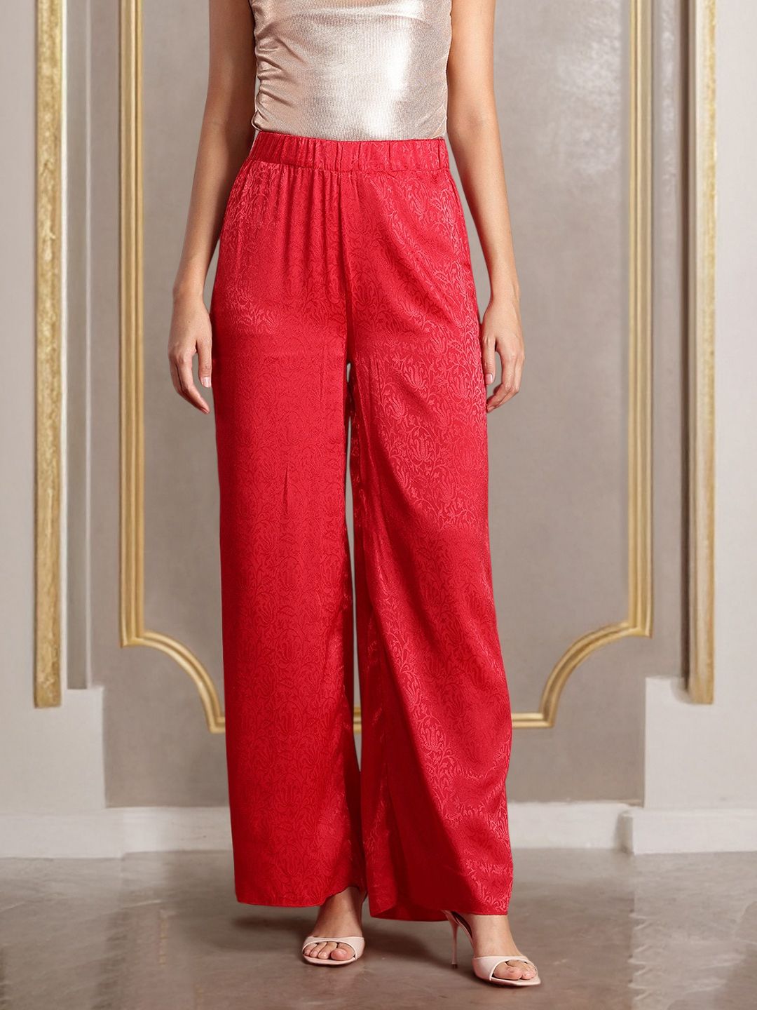 all about you Women Floral High-Rise Trousers