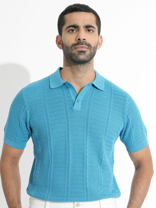 RARE RABBIT Men Mesk Polo Collar Slim Fit Cotton T-Shirt