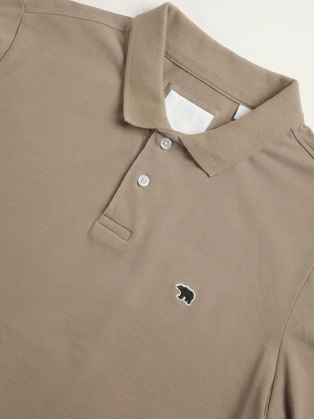 THE BEAR HOUSE Polo Collar Slim Fit Pure Cotton T-shirt
