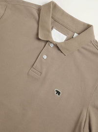 THE BEAR HOUSE Polo Collar Slim Fit Pure Cotton T-shirt