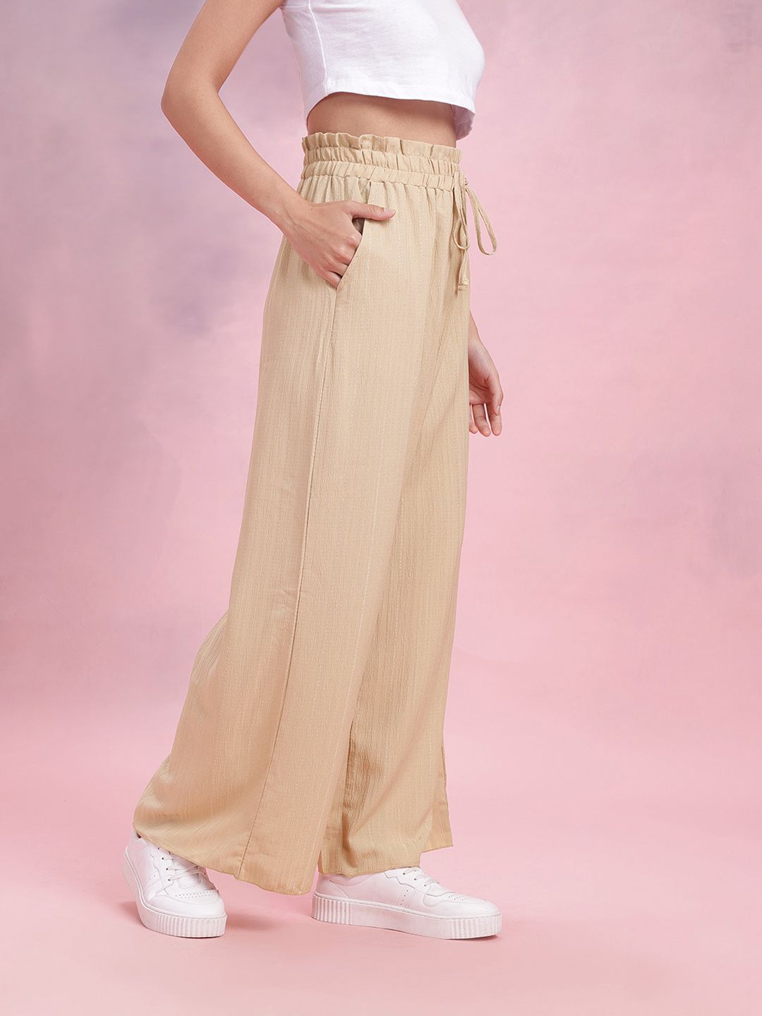 DressBerry Women Crinkled Trousers