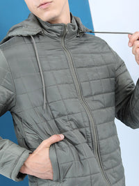 HIGHLANDER Men Olive Green Padded Jacket