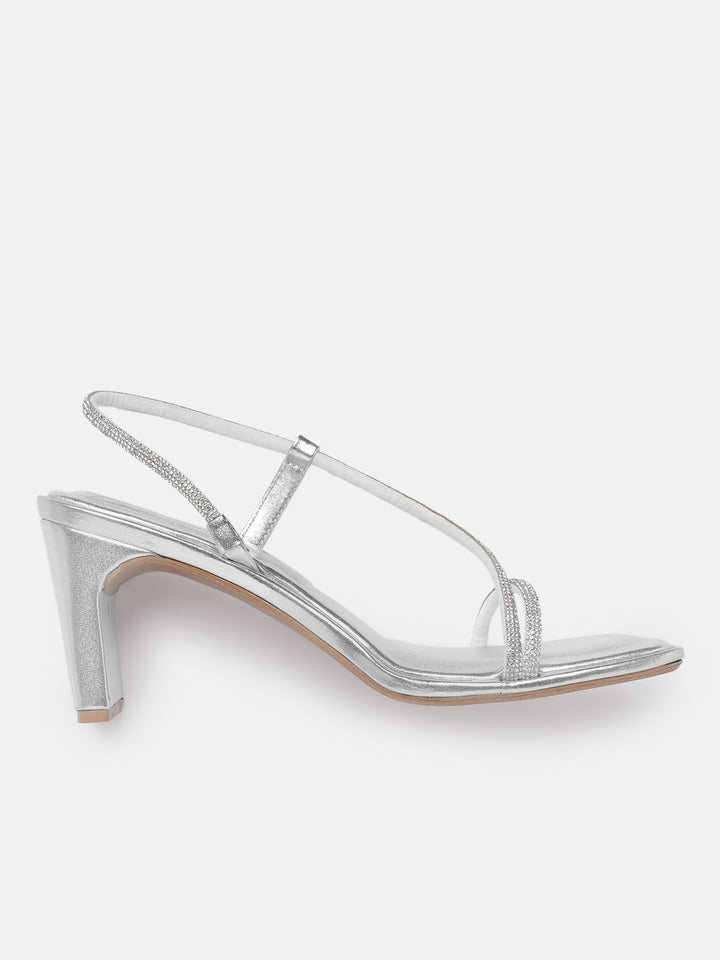 Lino Perros Rhinestones Embellished Party Block Heels