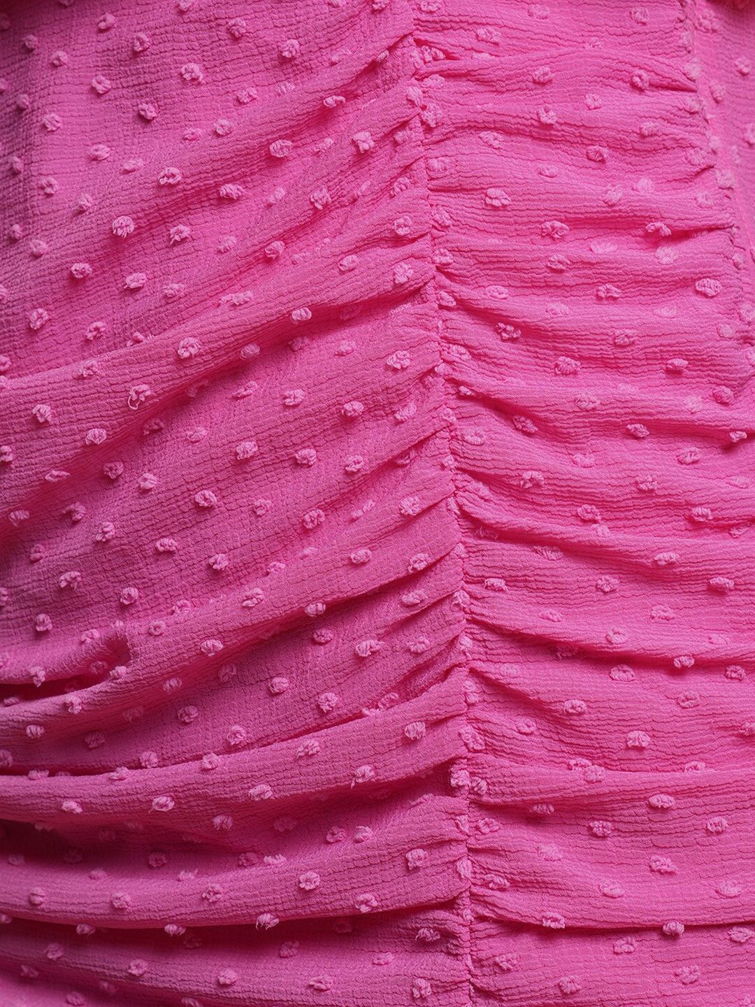 Tokyo Talkies Self Design Halter Neck Ruched & tiered Sheath Mini Dress