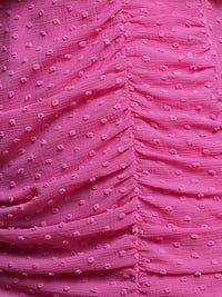 Tokyo Talkies Self Design Halter Neck Ruched & tiered Sheath Mini Dress