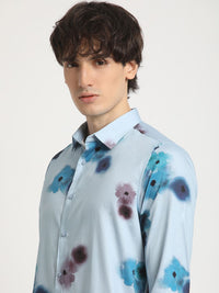 THE BEAR HOUSE Slim Fit Tie & Dye Pure Cotton Casual Shirt