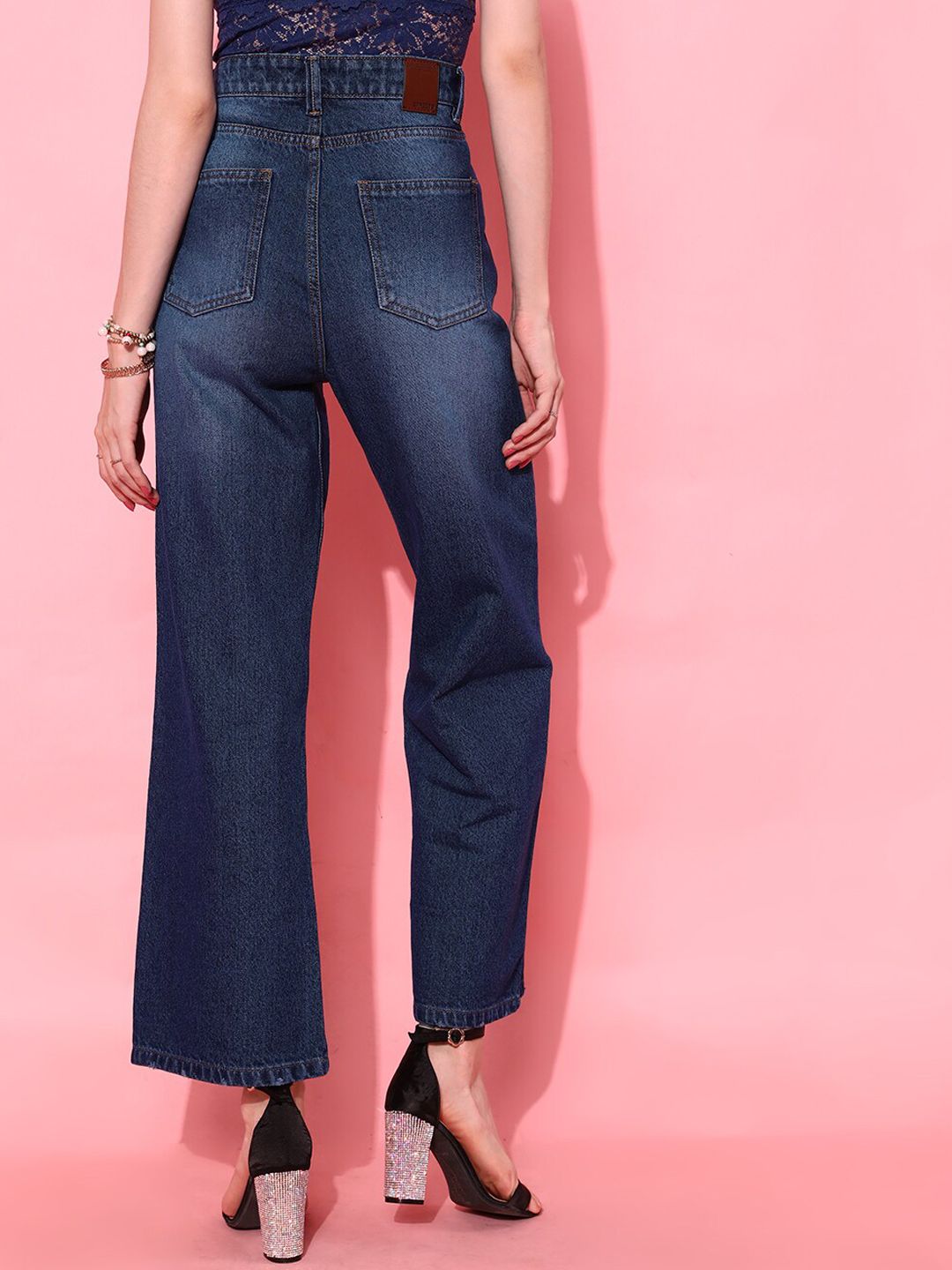 STREET 9 Women Blue Flared Fit Cropped Jeans