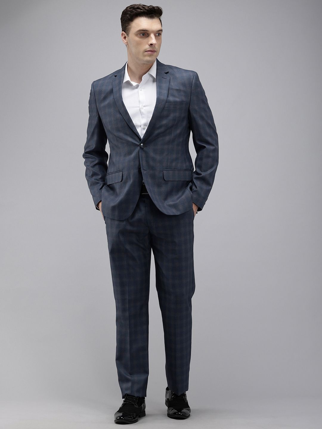 Park Avenue Checked Single Breasted Formal Blazer and Trouser