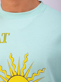 The Indian Garage Co Men Typography Printed Pure Cotton Oversized T-Shirt