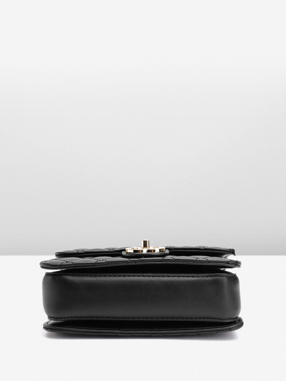 DressBerry Quilted Structured Satchel Bag
