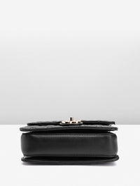 DressBerry Quilted Structured Satchel Bag