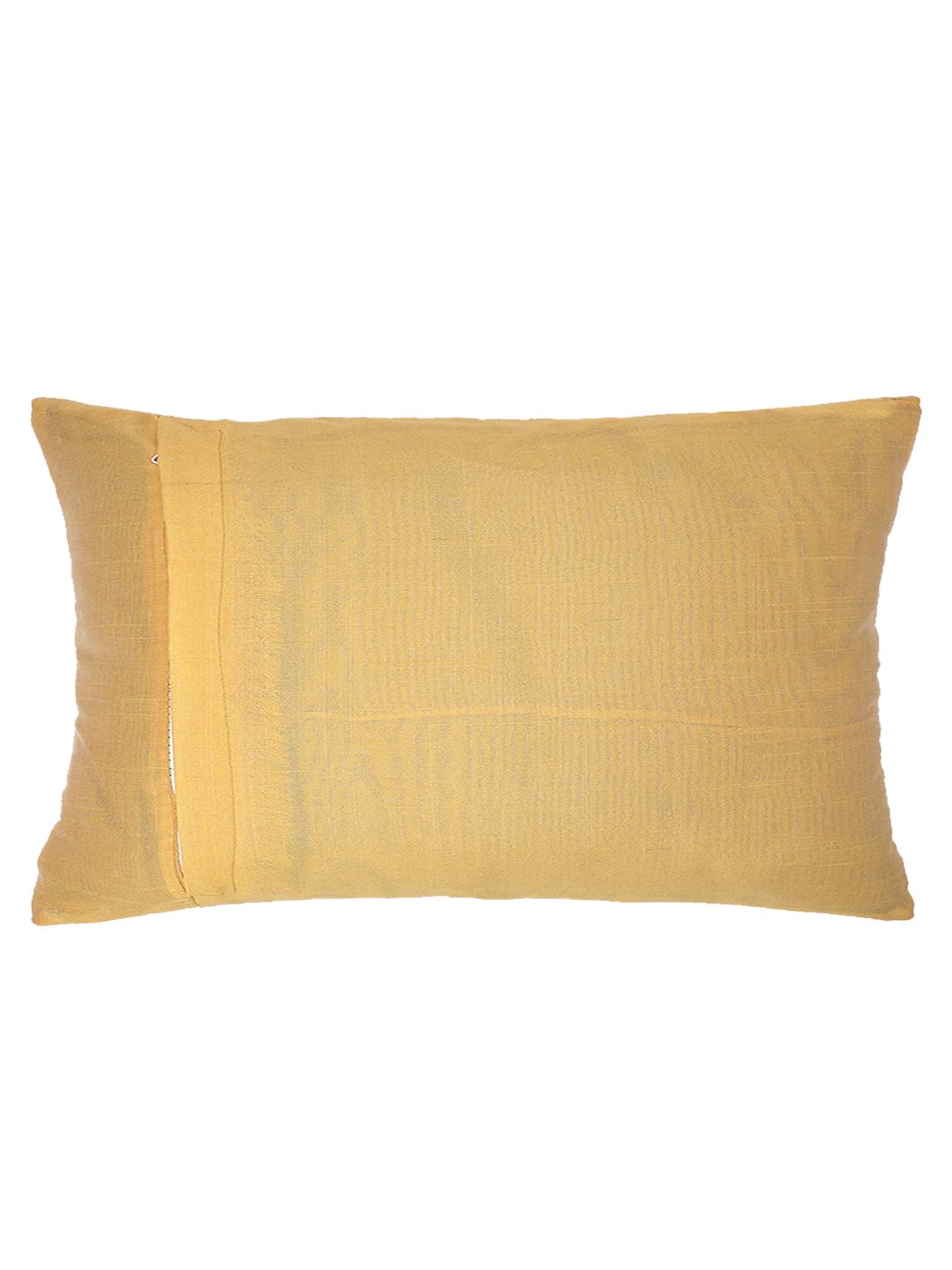 STITCHNEST Set Of 2 Yellow & Brown Graphic Printed Rectangle Cushion Covers