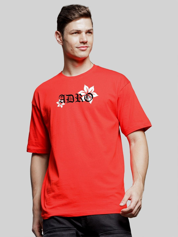 ADRO Men Typography V-Neck T-shirt