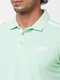 SPYKAR Polo Collar Short Sleeves Cotton Slim Fit T-shirt