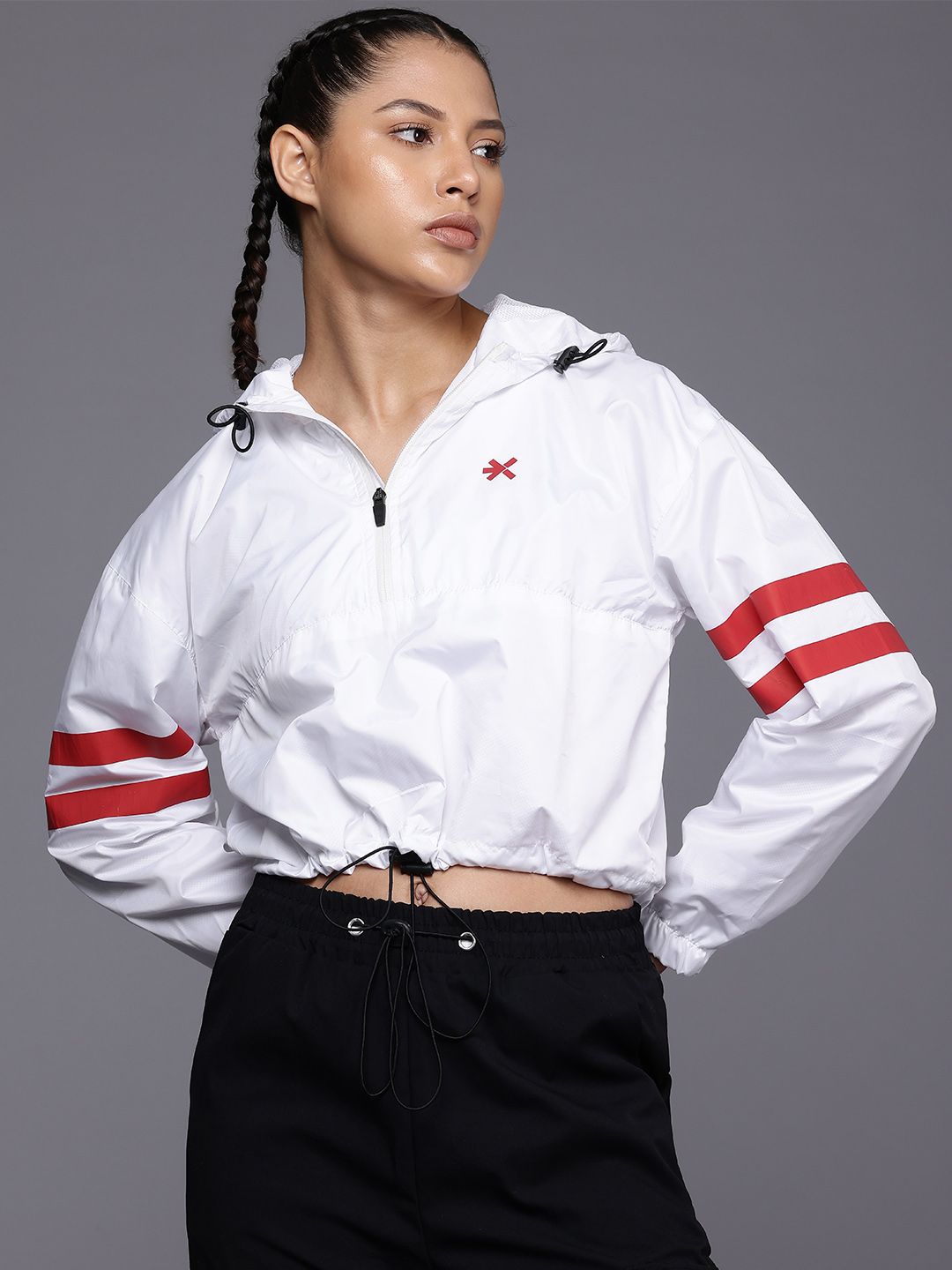 HRX by Hrithik Roshan Rapid-Dry Crop Hooded Jacket