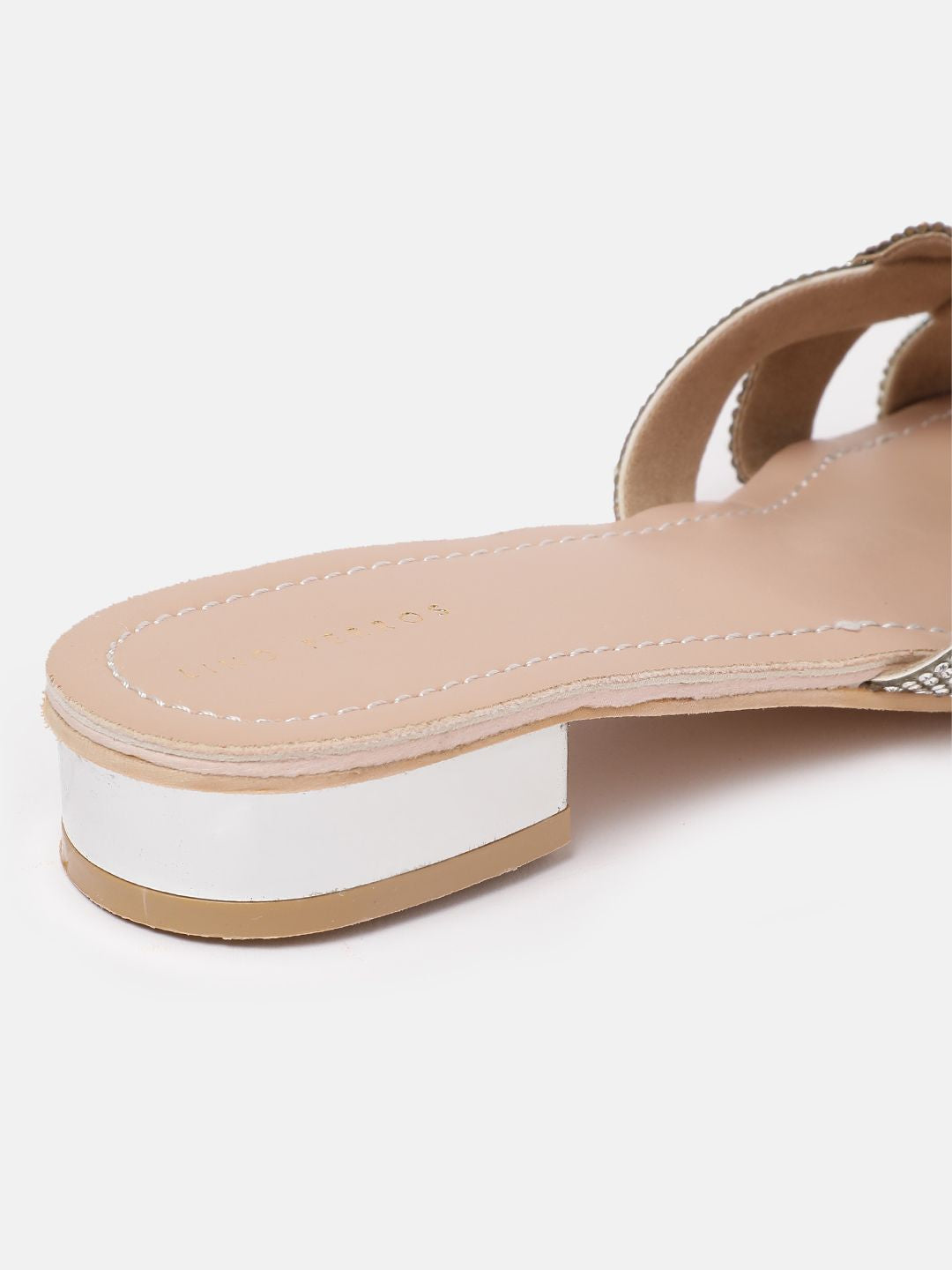Lino Perros Women Embellished Party Open Toe Flats
