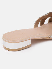 Lino Perros Women Embellished Party Open Toe Flats