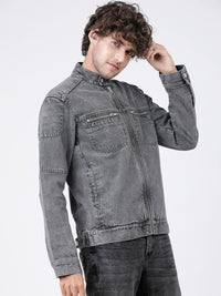 HIGHLANDER Men Grey Solid Jacket