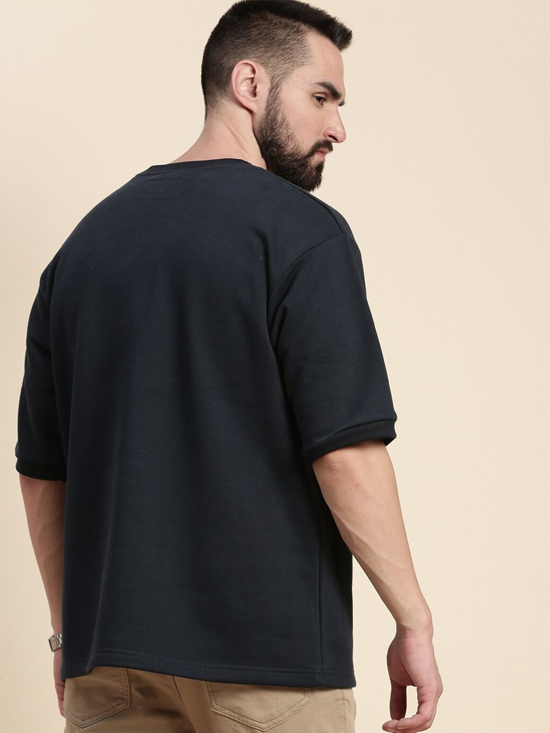 DILLINGER Round Neck Oversized Fleece Sweatshirt