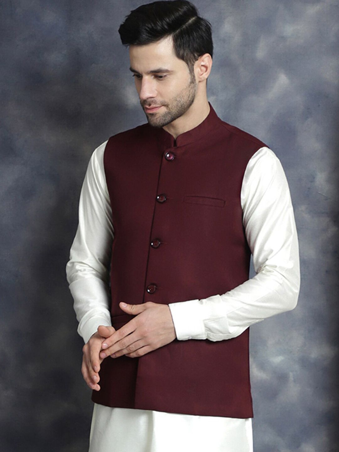 Jompers Mandarin Collar Nehru Jacket