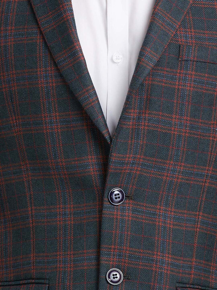 Raymond Checked Single Breasted Formal Blazer